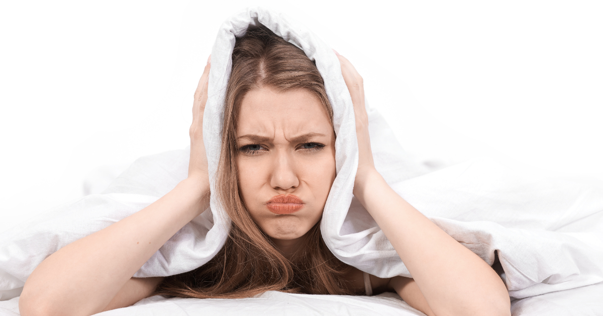 menstruationskop, Pige, med, Humørsvingninger, under, menstruation