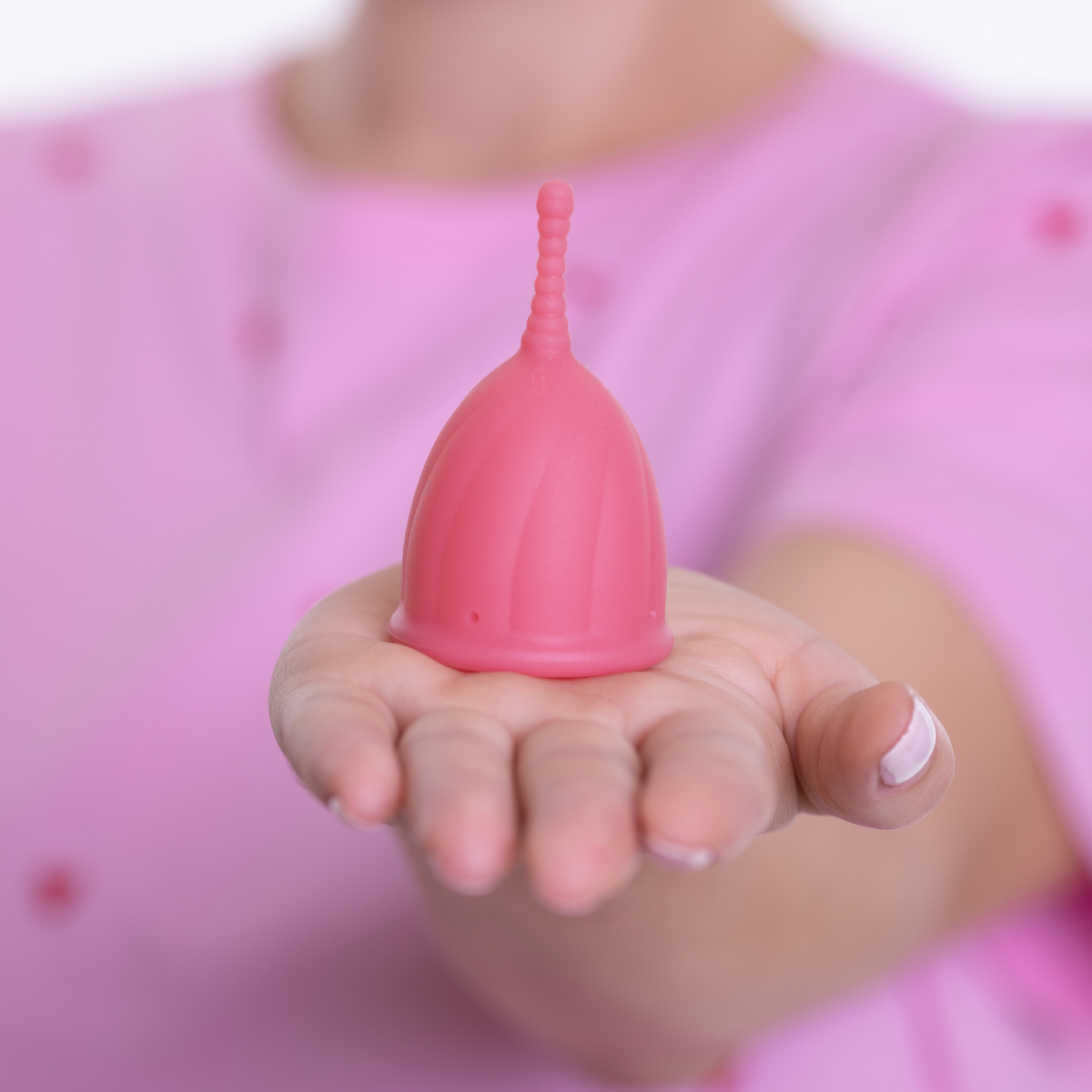 Safe menstrual cup | Size S | Antibacterial | Pink