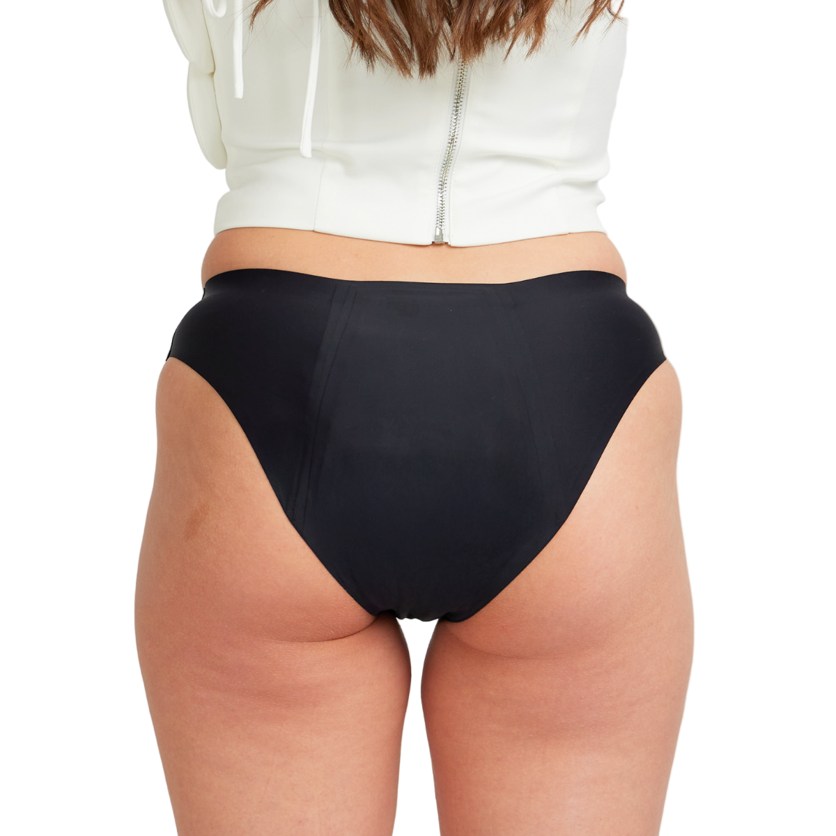 Seamless | Menstruationstrusser | Sort  | Moderate Nat
