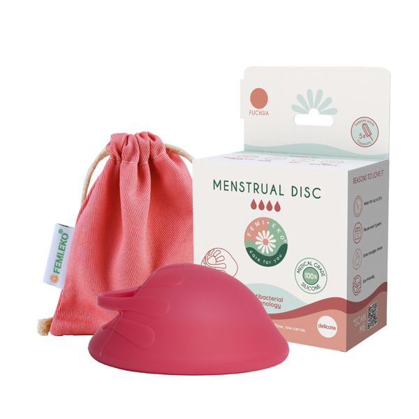 Delikate menstruationsdisk i fuchsia