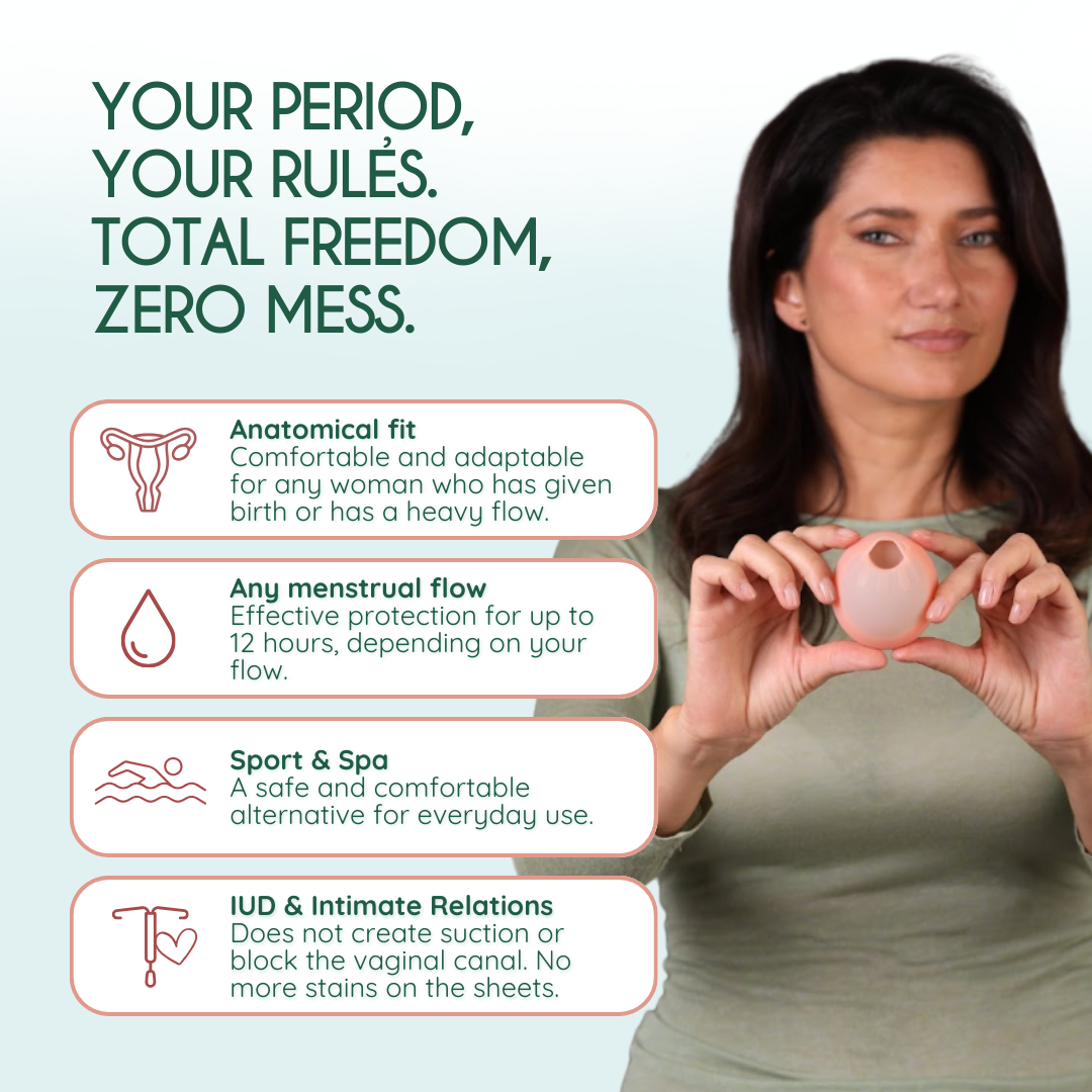 ergonomisk og fleksibel menstruationsdisk til sensitiv anatomi | ergonomic menstrual disc for sensitive anatomy