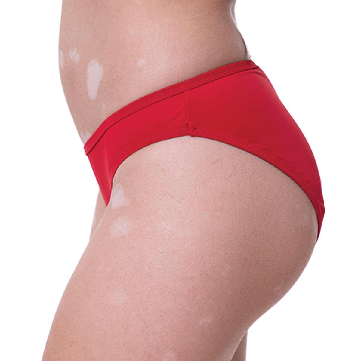 Femi.Eko® Maja – rød menstruationsbikini til svømning, sikker og stilfuld