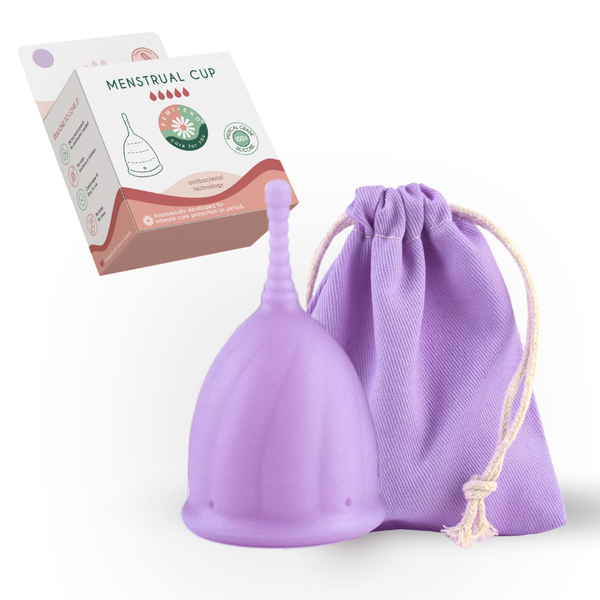 Safe menstruationskop størrelse S i lilla