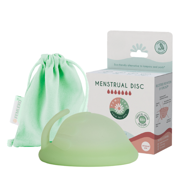 Universal menstruationsdisk i grøn