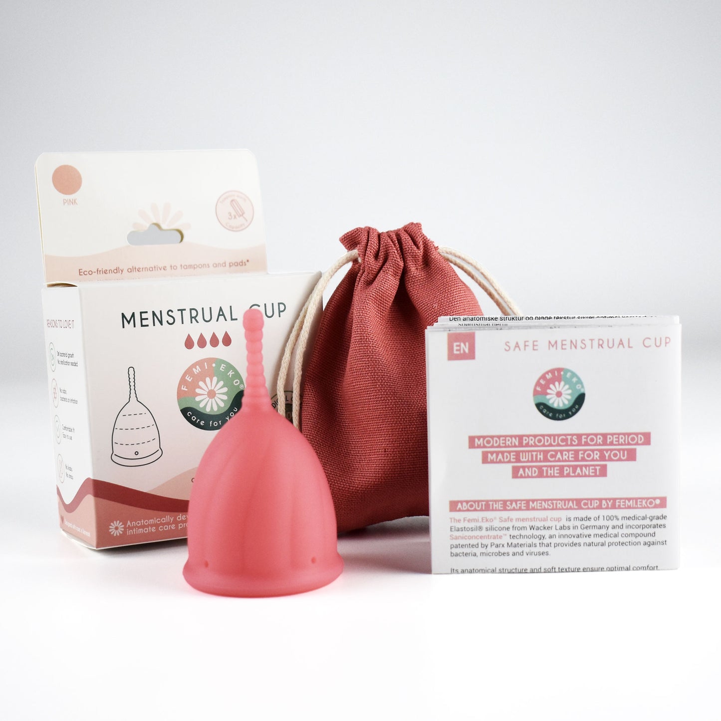 Safe menstruationskop | Størrelse S | Pink