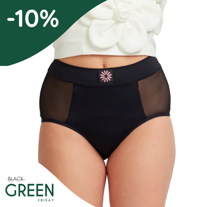 Nanna | Menstruationstrusser | Høj talje | Sort