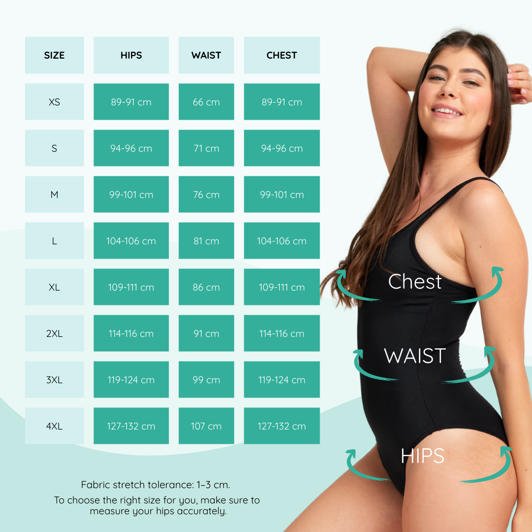 Scarlett | Menstruationsbadedragt | Sort