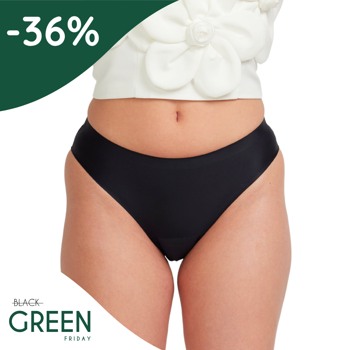 Seamless | Menstruationstrusser | Sort  | Heavy