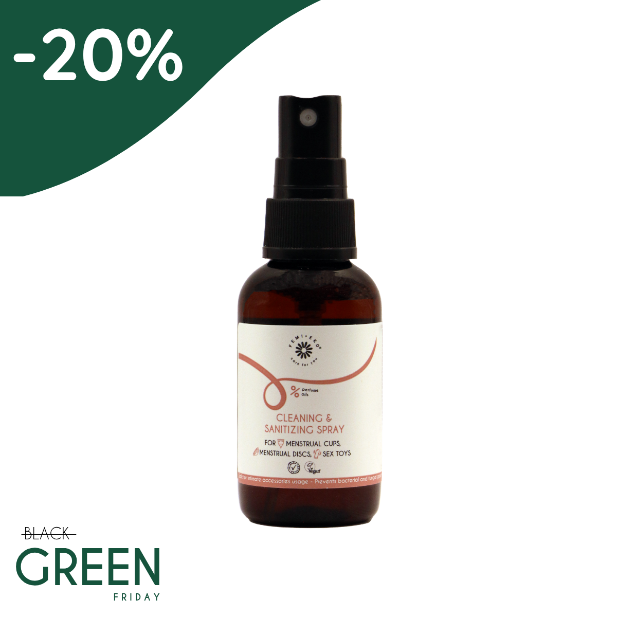 Hygiejnespray til intime produkter